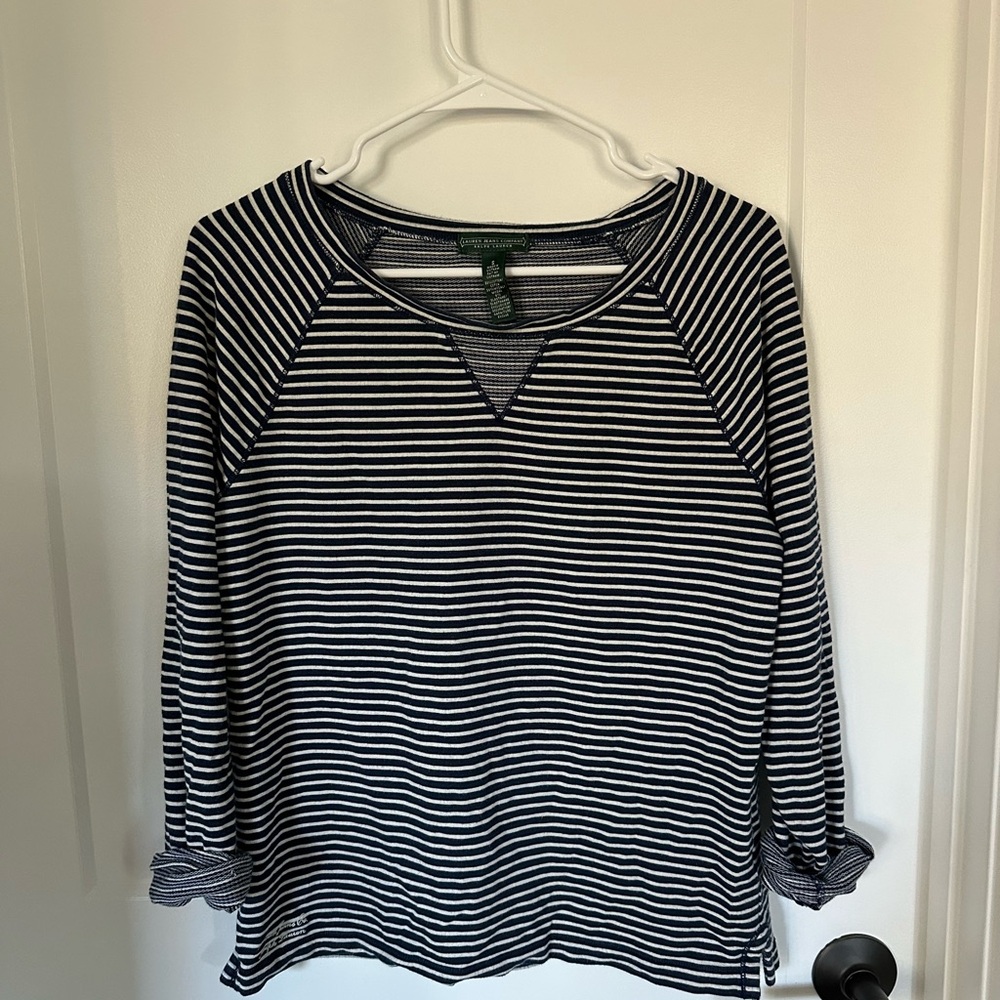 Vintage Ralph Lauren Striped Lightweight Sweater Top SIZE S